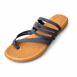 B.O.C. Alisha Blue Sandals Toe Loop Cushioned Slip On Women’s 9M NEW No Tags.